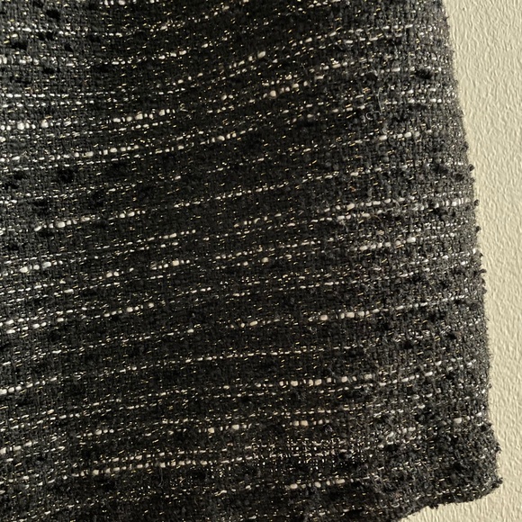 Ava High Waisted Metallic Tweed Skirt - Picture 6 of 7